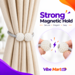 Magnetic Curtain Tie Backs| 2 Pcs Modern Curtain Rope Holdbacks with Strong Magnet| Decoration for Thin or Thick Home and Office Curtains - Image 6