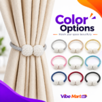 Magnetic Curtain Tie Backs| 2 Pcs Modern Curtain Rope Holdbacks with Strong Magnet| Decoration for Thin or Thick Home and Office Curtains - Image 4